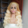 Ear To Ear Blonde Color 613  Lace Frontal Wig Brazilian Body Wave hair with Baby Hair High Density