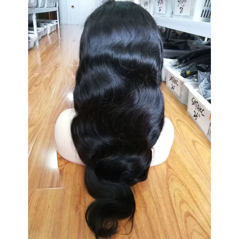 Body Wave 4X4 HD Lace Closure Wig Brazilian Raw Hair Lace Wig Black Color Long Lifetime Hair Wig