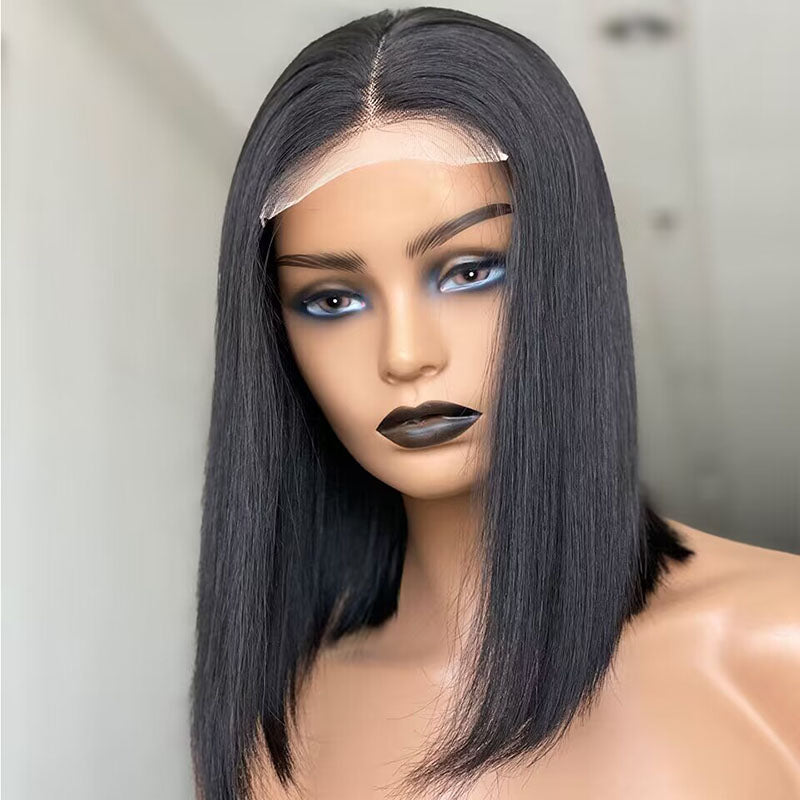 Bob Wig Human Hair High Density  Brazilian Straight Virgin Hair 4x4/5X5 HD Lace Closure Wig On Discount